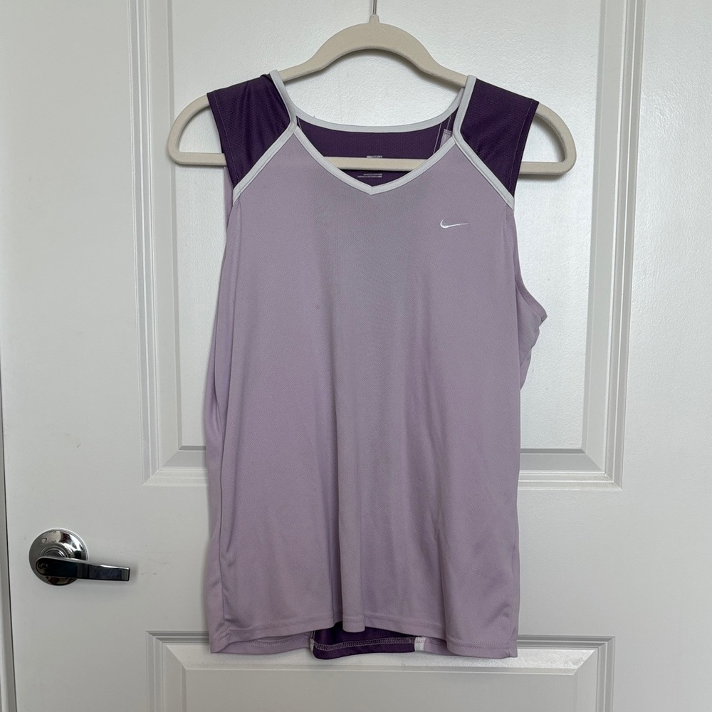 Nike Lavender and Deep Purple Athletic Tank Top